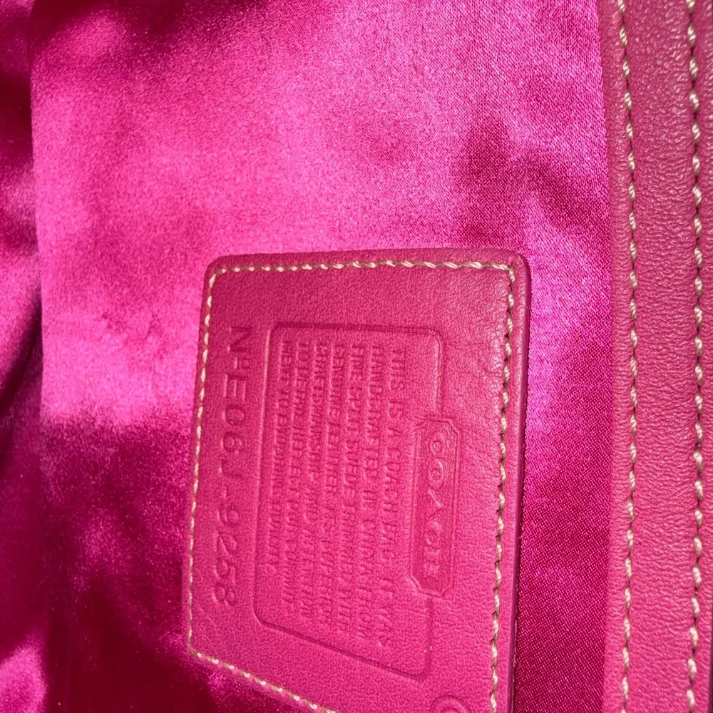 Coach Pink and Green Floral Satchel and Clutch - Picture 11 of 16